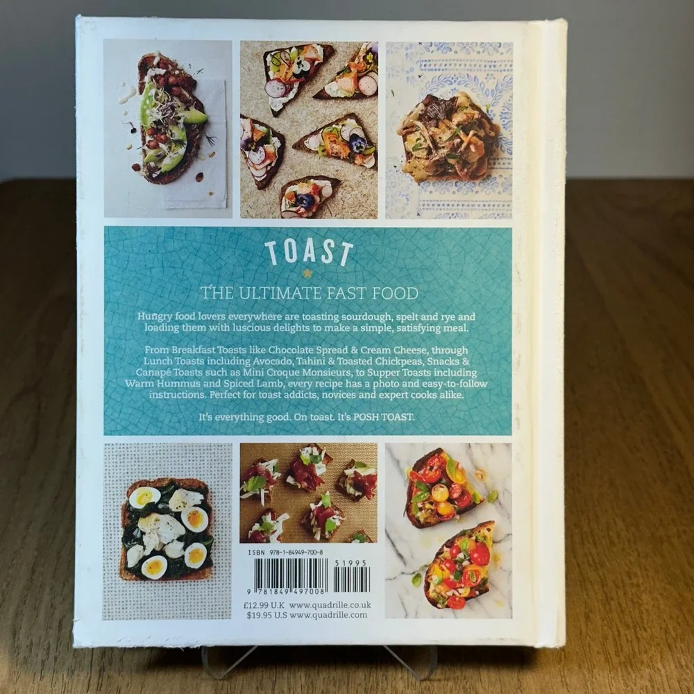 Quadrille Posh Toast Cookbook Good Unisex OS Blue Hardcover 70+ Recipes